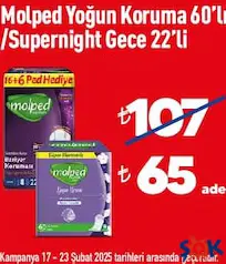 MOLPED YOĞUN KORUMA 60'LI / SUPERNİGHT GECE 22'Lİ PED